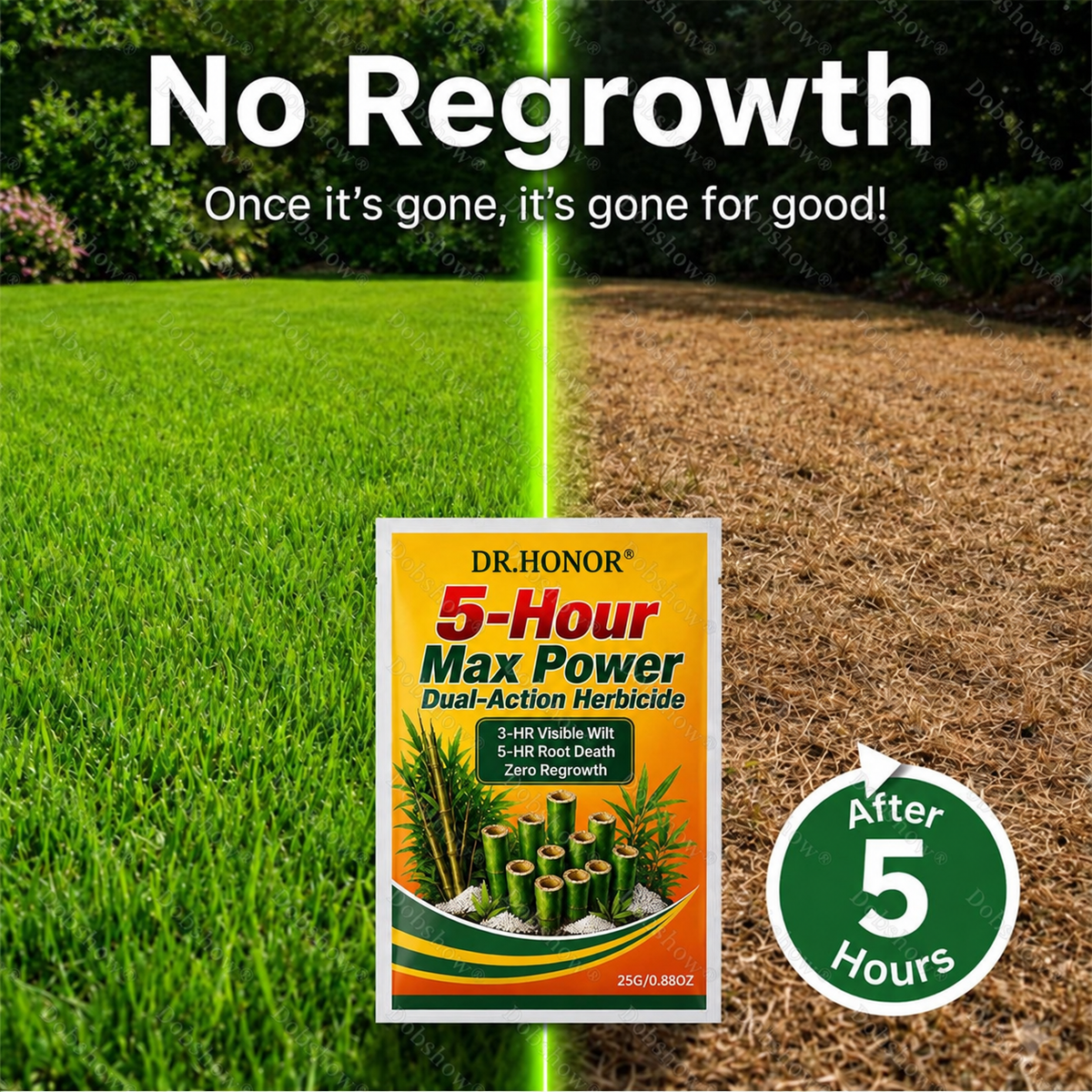 🏆🔥DR.HONOR® 5-Hour Max Power Dual-Action Herbicide | Fast-Acting Granules for Stubborn Weeds & Brush