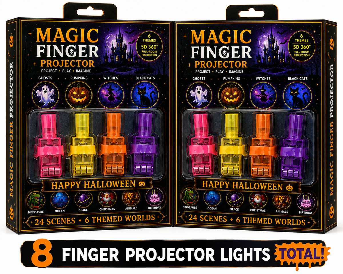 Billhol® 2026 Halloween Magic Finger Projector 😈 24+ Spooky Scenes Across 6 Immersive Worlds | Limited Edition